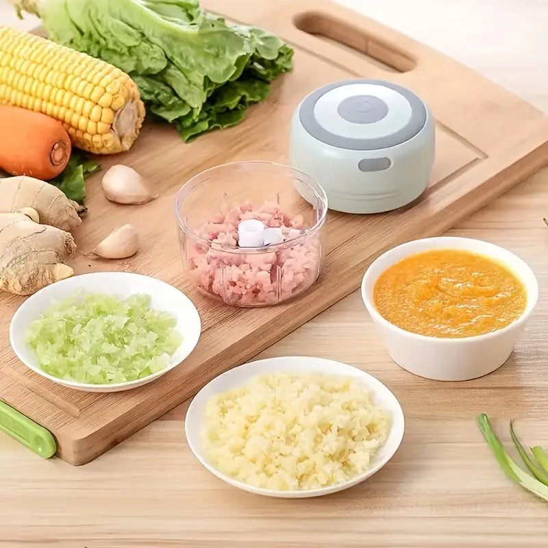 Cop Rose Mini Rechargeable Garlic Chopper & Meat Grinder, Compact Food Processor for Garlic, Onion, Nuts & More