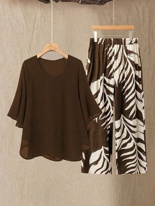 Chill Mode Co-Ord Set Half Sleeve T-shirt & Straight Leg Pant