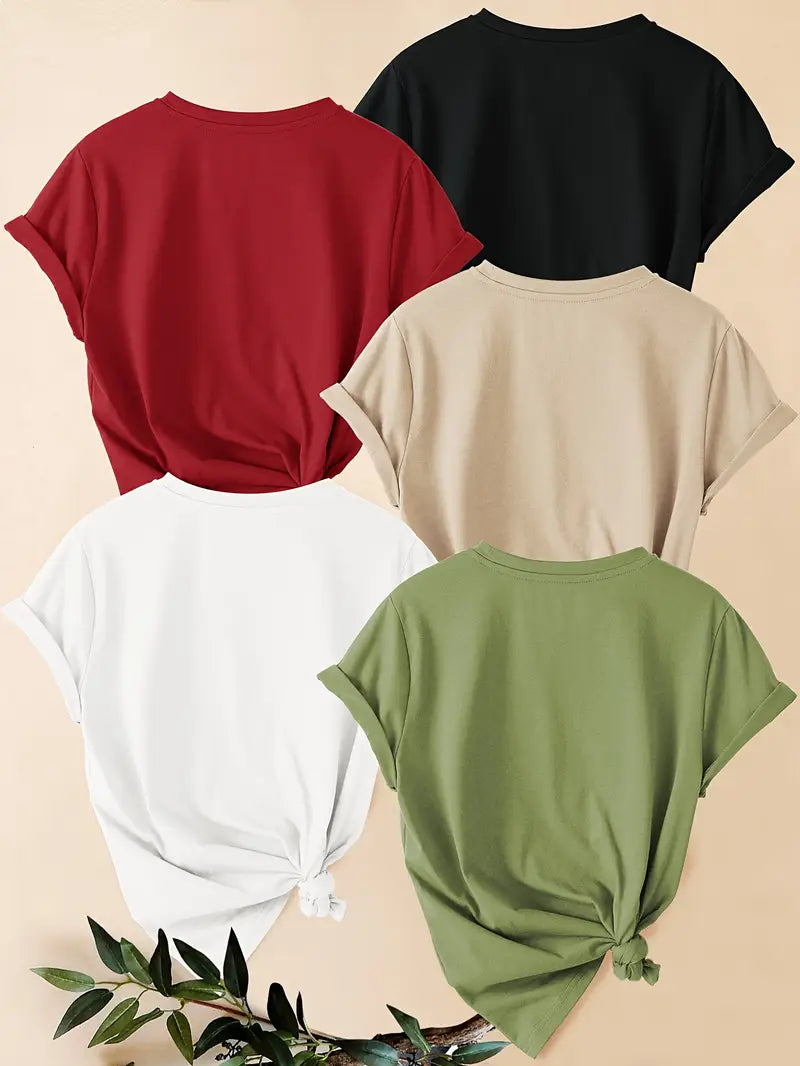 Pack of 5 Women T-Shirts