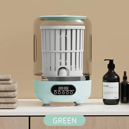 Mini Automatic Washing & Drying Machine, Portable Clothes Washer with Rechargeable Battery