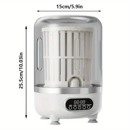 Mini Automatic Washing & Drying Machine, Portable Clothes Washer with Rechargeable Battery
