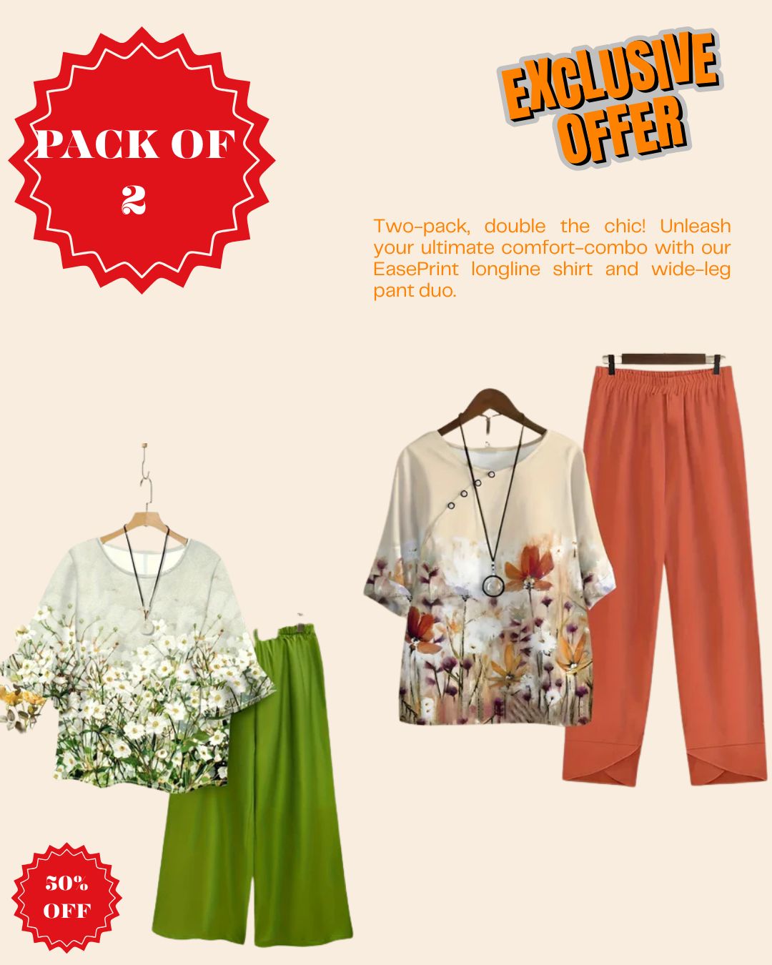 Pack of 2 – Effortless Everyday Style Combo