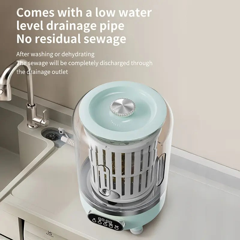 Mini Automatic Washing & Drying Machine, Portable Clothes Washer with Rechargeable Battery