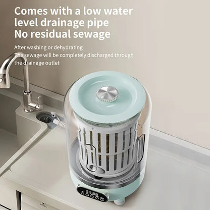 Mini Automatic Washing & Drying Machine, Portable Clothes Washer with Rechargeable Battery