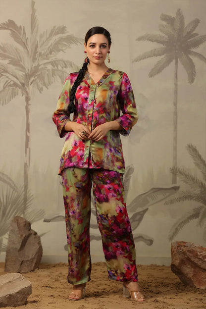 Chill Mode Co-Ord Set Half Sleeve T-shirt & Straight Leg Pant