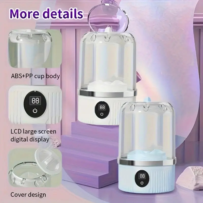 Portable Automatic Washing Machine, Rechargeable Mini Washer for Travel & Home Use