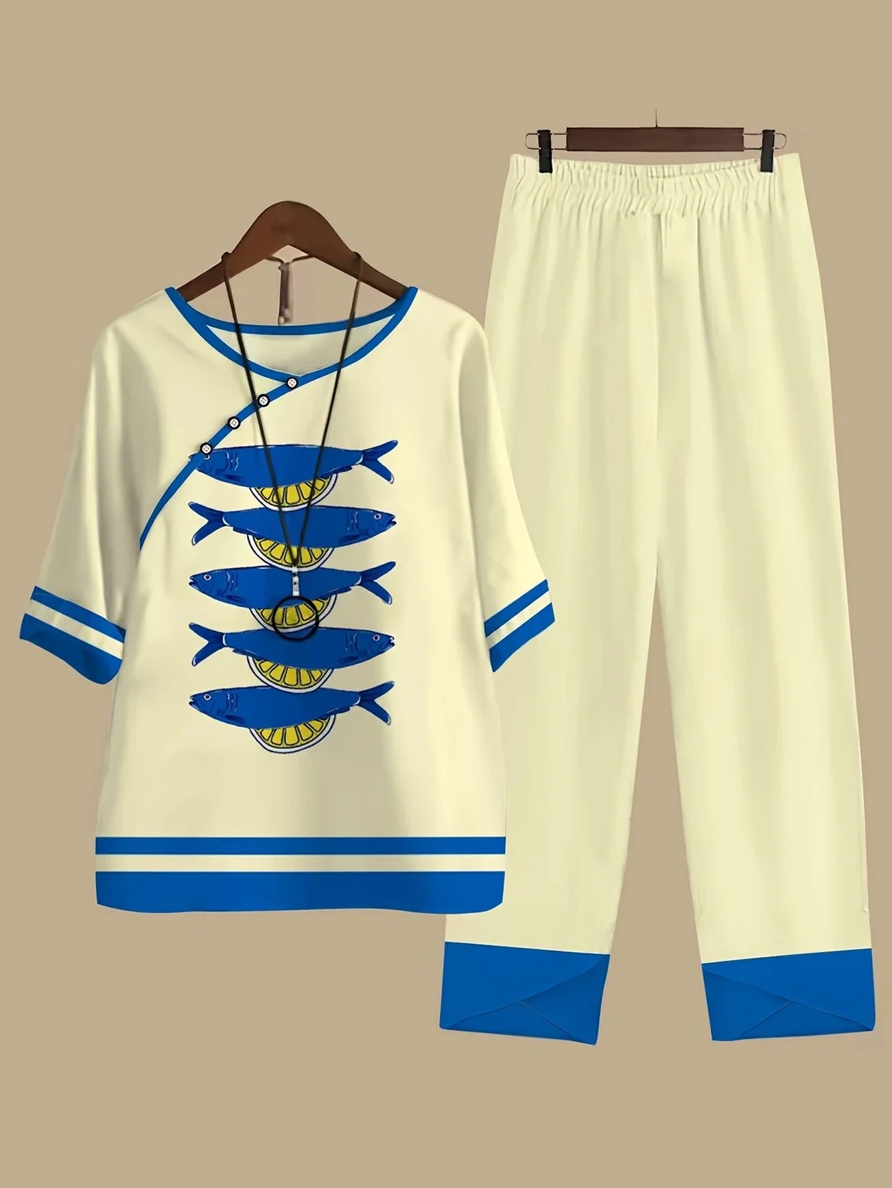 Chill Mode Co-Ord Set Half Sleeve T-shirt & Straight Leg Pant