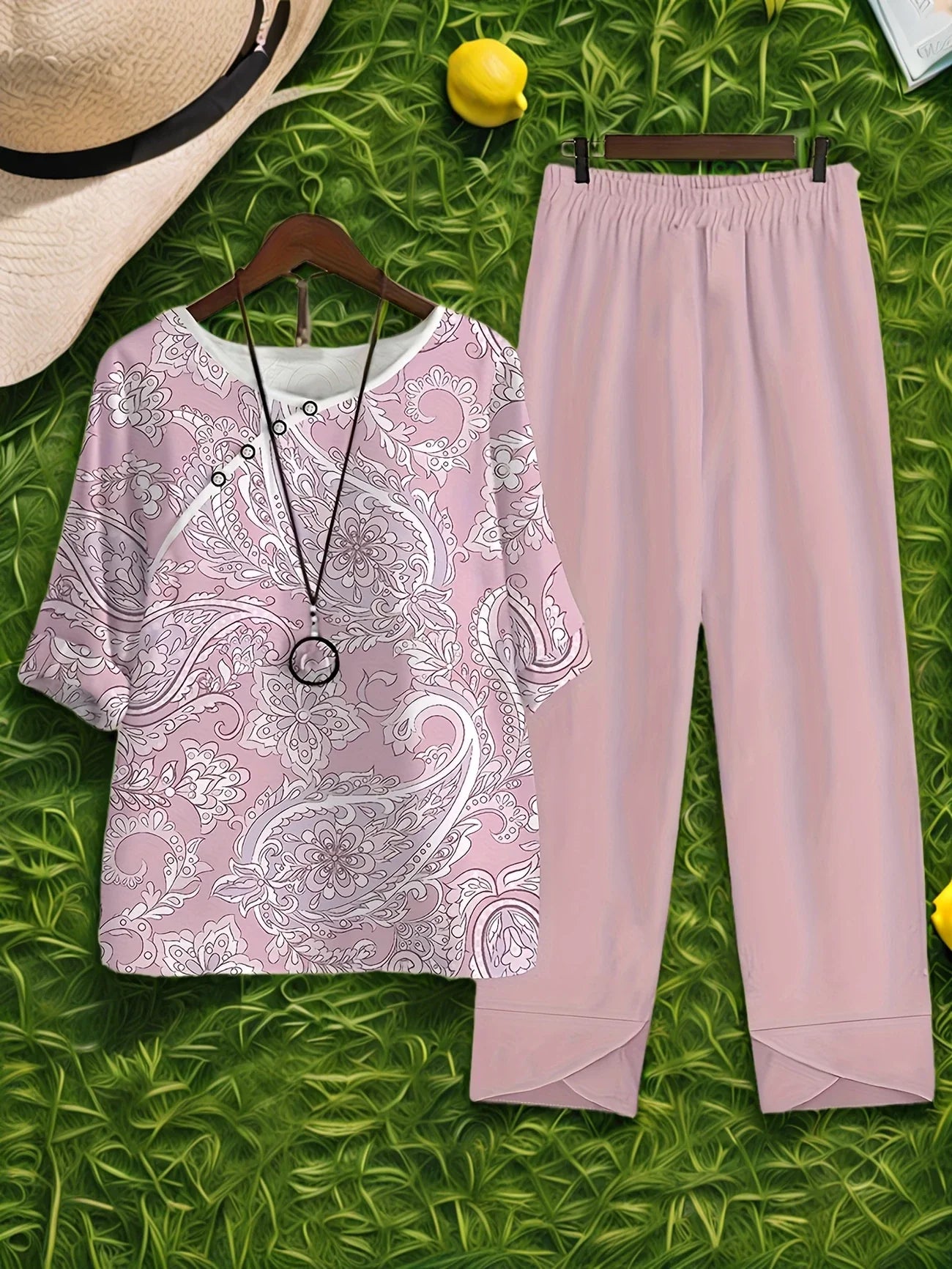 Chill Mode Co-Ord Set Half Sleeve T-shirt & Straight Leg Pant