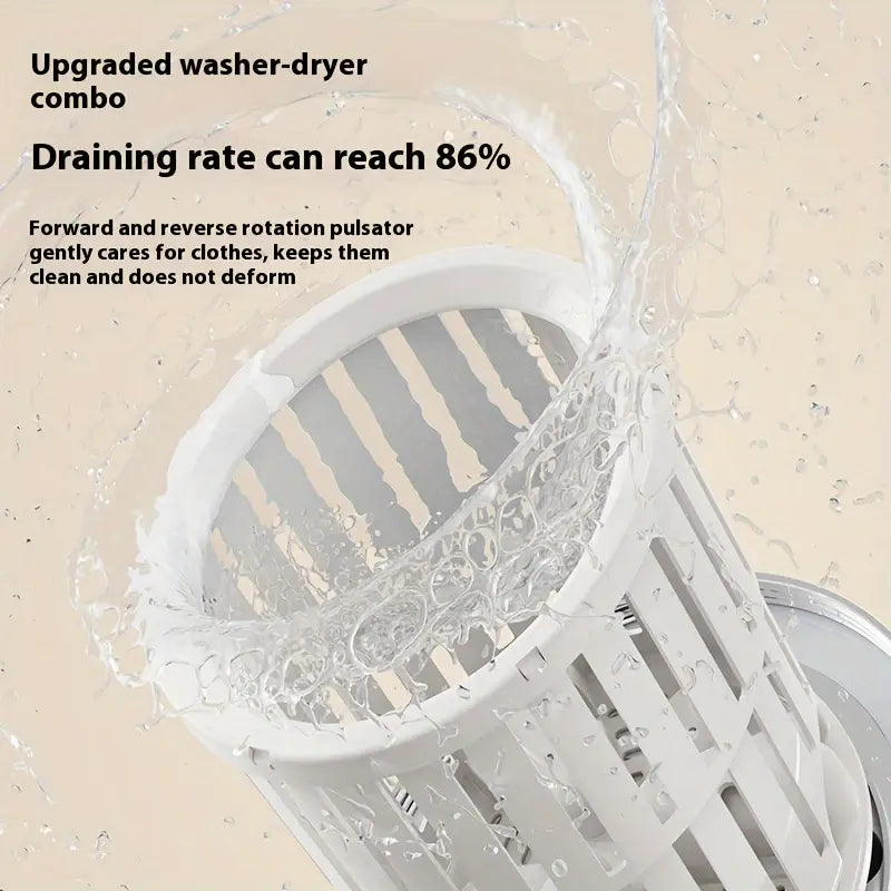 Mini Automatic Washing & Drying Machine, Portable Clothes Washer with Rechargeable Battery
