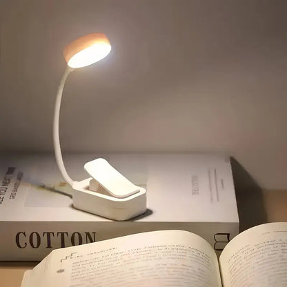Portable Mini Clip-On Night Light, Battery-Powered Book Lamp with 3 Color Modes