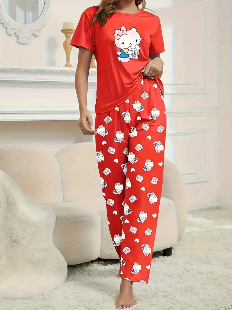 Outside Cozy Cartoon Print Home & Streetwear (Pack of 3)