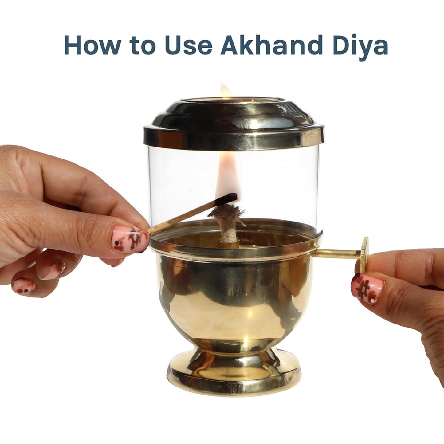 Traditional Brass Oil Lamp (Akhand Diya) for Pooja & Diwali – 250ml