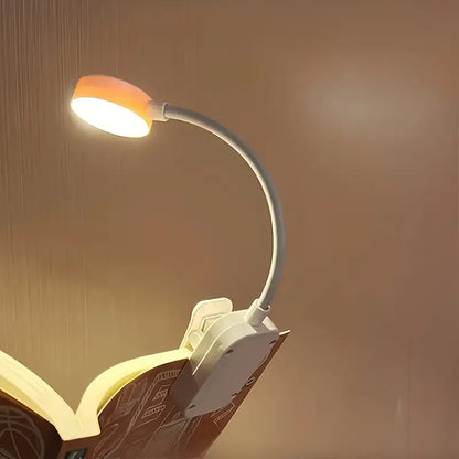 Portable Mini Clip-On Night Light, Battery-Powered Book Lamp with 3 Color Modes