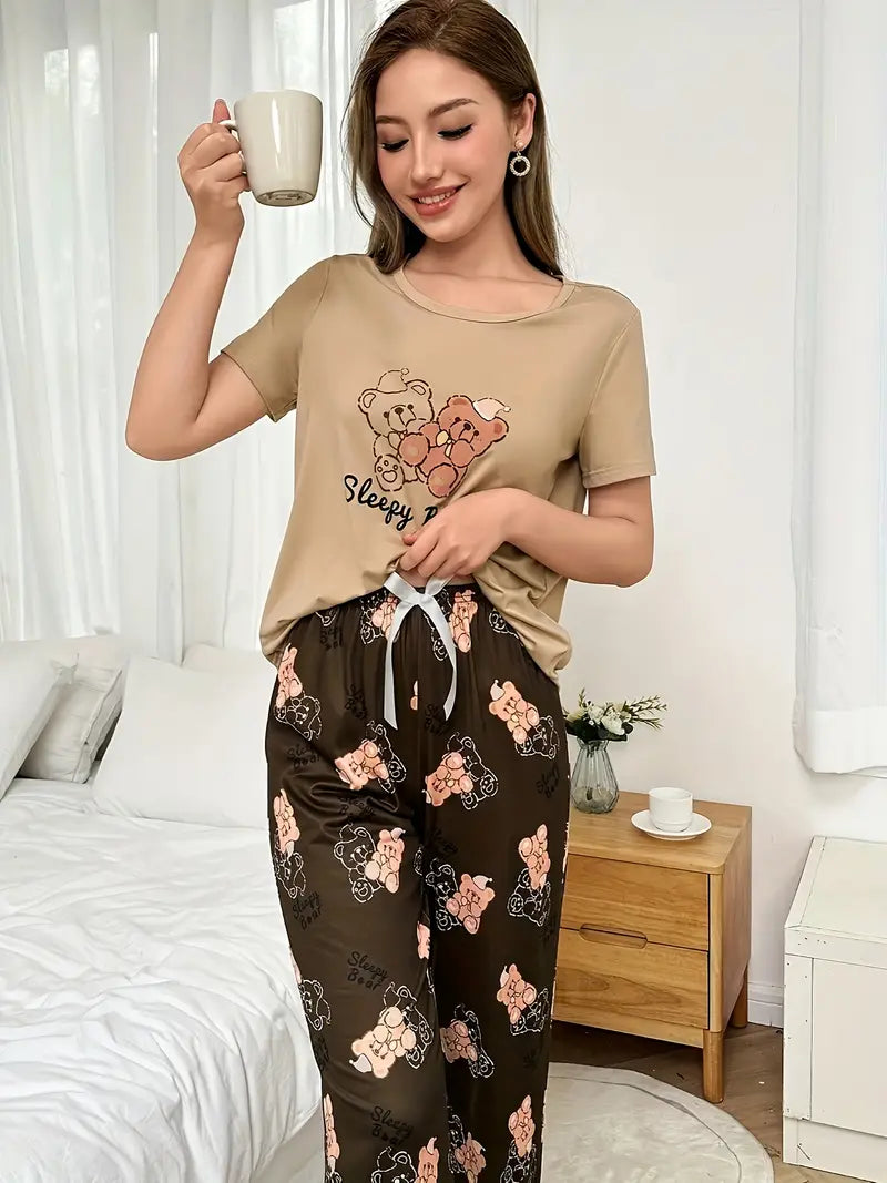 Outside Cozy Cartoon Print Home & Streetwear (Pack of 3)