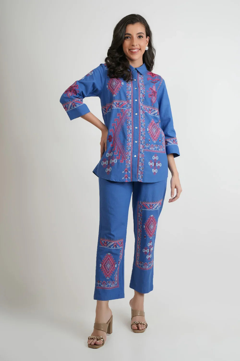 Chill Mode Co-Ord Set Half Sleeve T-shirt & Straight Leg Pant