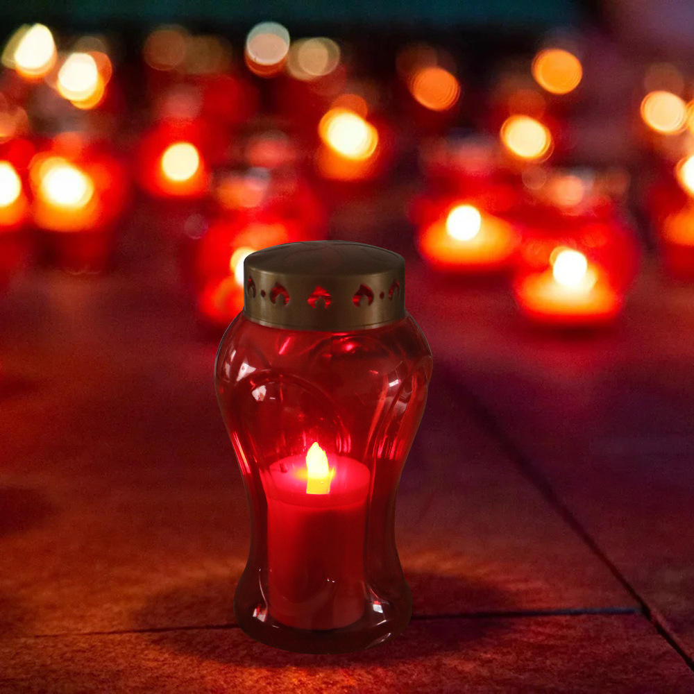 Flameless LED Cemetery Lamp