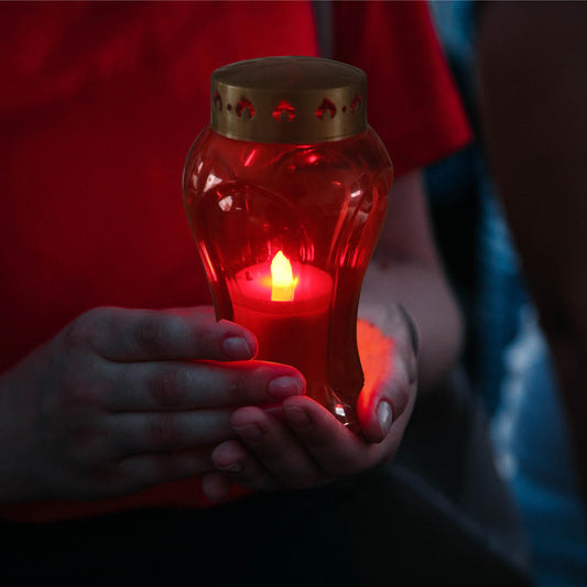 Flameless LED Cemetery Lamp