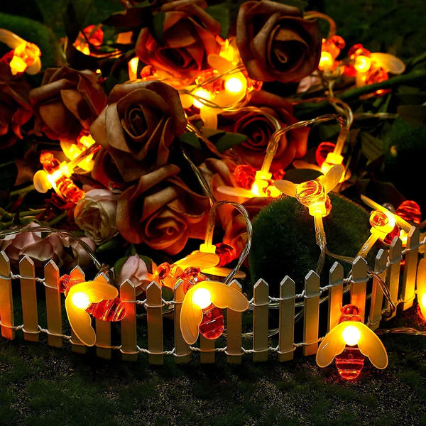 (PACK OF 2 ) Honey Bee String Lights for Indoor Outdoor Decoration Diwali Light