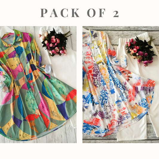 Pack Of 2 Heavy Kurti With Palazzo