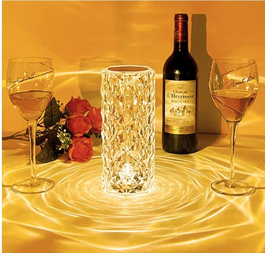 Crystal Lamp,16 Color Changing Rose Crystal Diamond Table Lamp