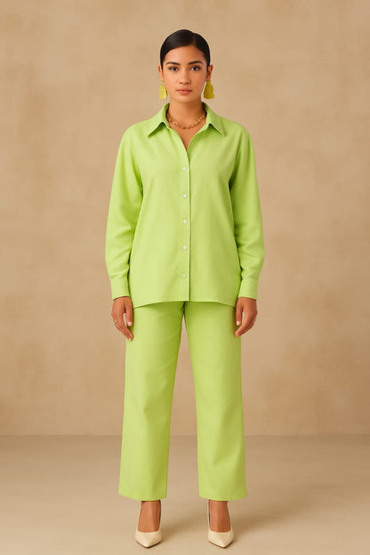 Priyanka Chopra Muse Pastel Pista Cotton Coord Set