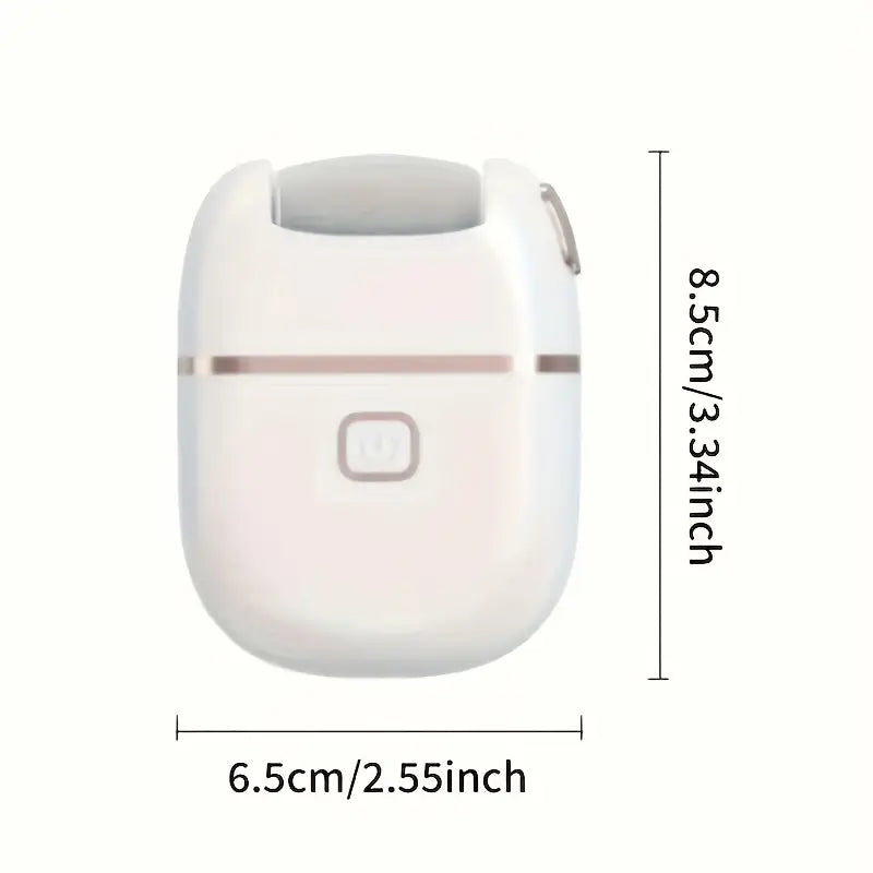 Rechargeable Electric Foot File with 3 Replaceable Heads, USB Charging, Portable Pedicure Tool