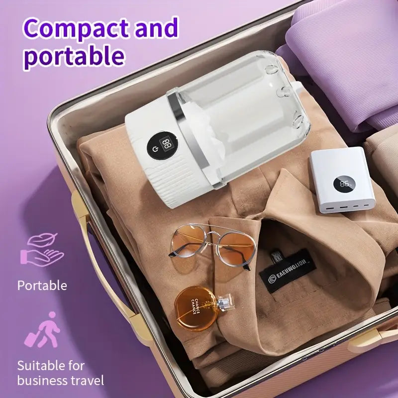 Portable Automatic Washing Machine, Rechargeable Mini Washer for Travel & Home Use