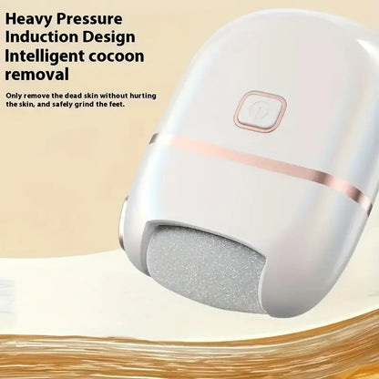 Rechargeable Electric Foot File with 3 Replaceable Heads, USB Charging, Portable Pedicure Tool
