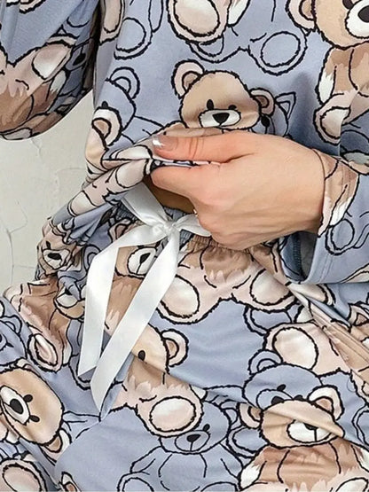 Outside Cozy Cartoon Print Home & Streetwear (Pack of 3)