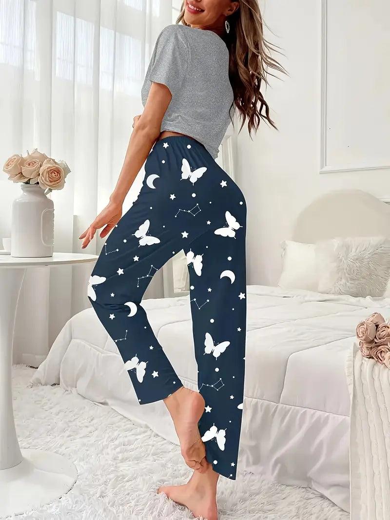 Outside Cozy Cartoon Print Home & Streetwear (Pack of 3)