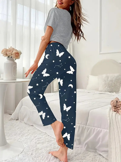 Outside Cozy Cartoon Print Home & Streetwear (Pack of 3)