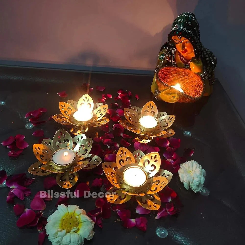 Lotus Shape Diya for Puja