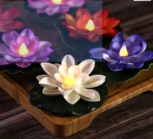 Automatic Water Sensor Floating Lotus LED Lights (Set of 4)