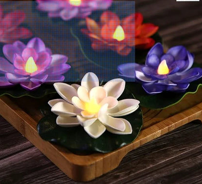 Automatic Water Sensor Floating Lotus LED Lights (Set of 4)