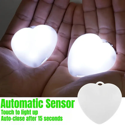 USB Rechargeable Heart-Shaped Handbag Light, Touch-Sensitive LED Bag Lamp