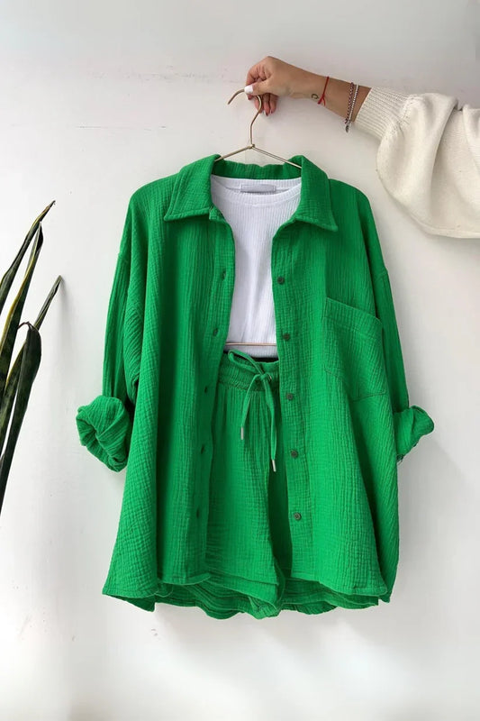 Emerald Muse – Soft Cotton Twin Set