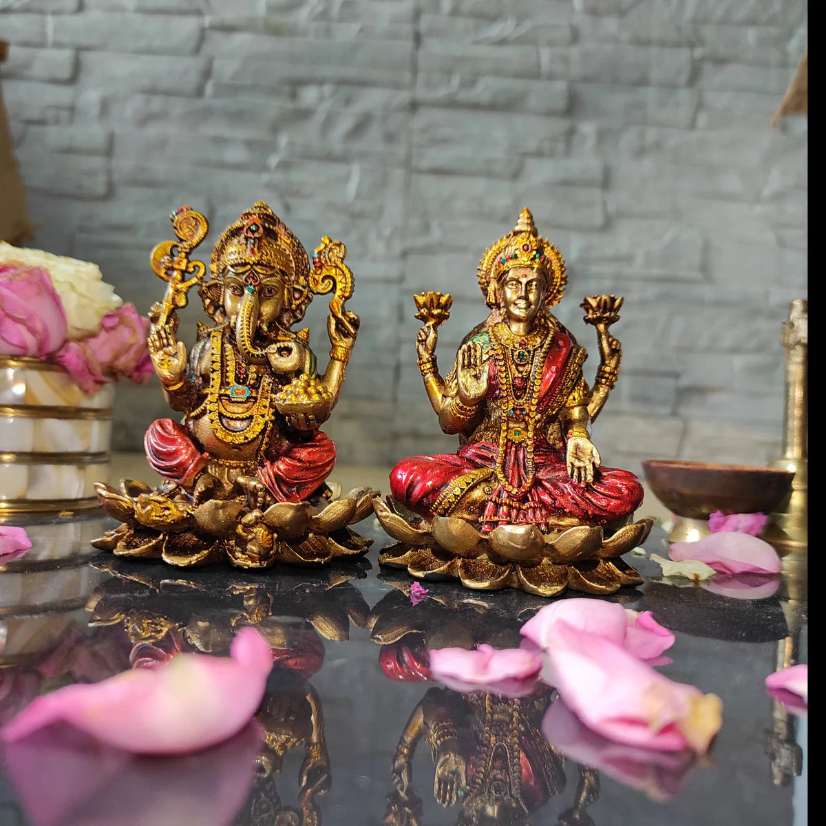 Ganesh and Lakshmi Ji Idol