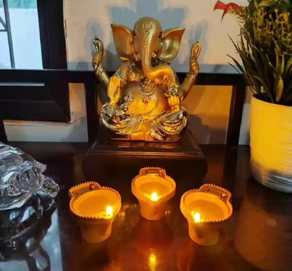 Pack Of 16 Water Sensor LED Diya - No Fire, No Smoke, No Oil – Just Radiant Light