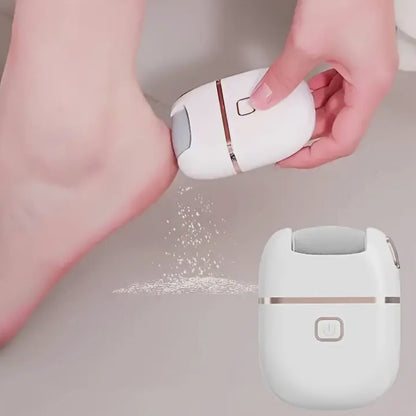 Rechargeable Electric Foot File with 3 Replaceable Heads, USB Charging, Portable Pedicure Tool