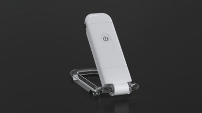 Portable USB Rechargeable Clip-On Reading Light, Foldable with 3 Brightness Levels & Eye Protection