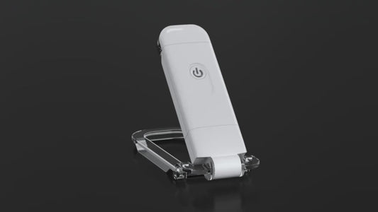 Portable USB Rechargeable Clip-On Reading Light, Foldable with 3 Brightness Levels & Eye Protection