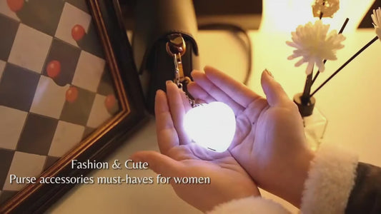 USB Rechargeable Heart-Shaped Handbag Light, Touch-Sensitive LED Bag Lamp