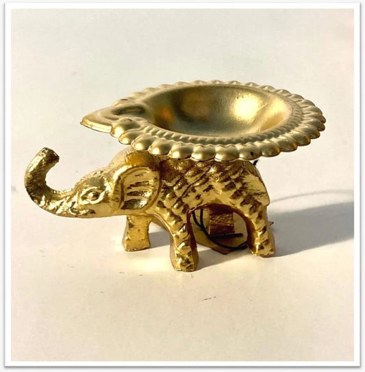 Aluminium Elephant Diya